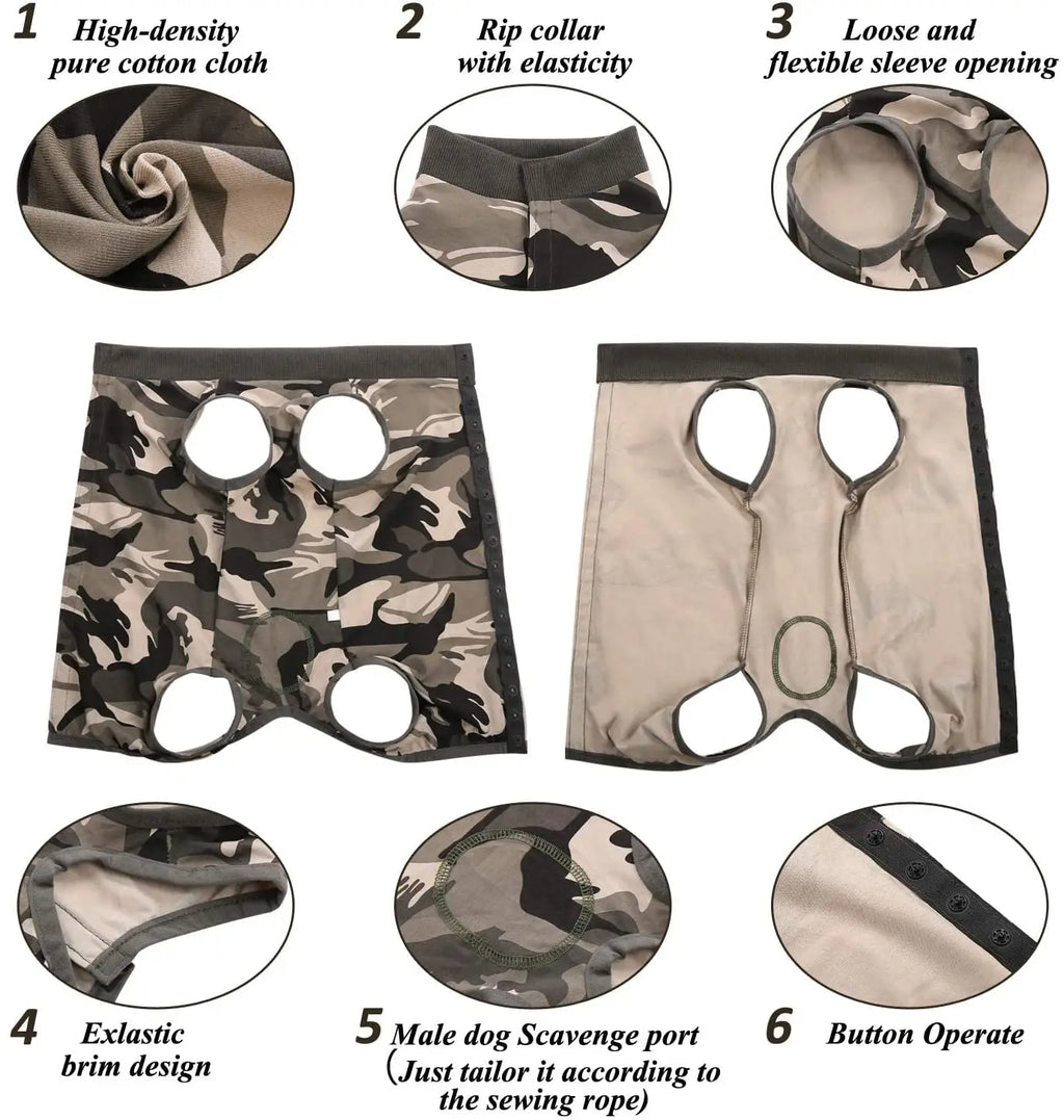 Pişik Paltarları Cərrahi Qarın Yaraları üçün Əməliyyat Sonrası Bərpa Kostyumu, E-Yaxalıq və Konus Alternativi Ev Heyvanları Bədən Jileti