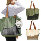 Atmungsaktive Haustiertragetasche Handtasche Schultertasche Kleine Mittelgroße Hunde Katzen Oxford-Canvas Tragbares Outdoor-Reise-Pack Haustierbedarf