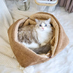 Katzenbetten für den Winter Warme Accessoires Katzenhäuser Hundebett Korb Matte Sachen Kissen Haus Welpenartikel Haustierbedarf