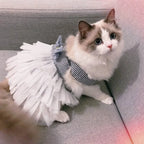 Gestreifte Katzenkleidung Frühling Sommer Haustierkleidung für kleine Katzen Hunde Katzenkostüme Weiches Kätzchen Kitty Kleid Haustier Welpen Outfit