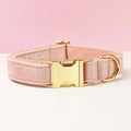 Velvet Collar Free Engrave Dog Collar For Medium Big Pet Necklace Dog Accessories Dog Collars