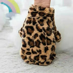 Hundekleidung Kleiner Hund Herbst Winter Mantel Leopardenmuster Fell und Fleece Thermos Welpenkleidung Warmer Hundepullover Niedliche Produkte