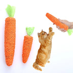 Katzenspielzeug Karotte Geräusch Haustierprodukte Bissfestes Papierseil Kratzbaum Saubere Zähne Interaktives Spiel Katze Karotten-Kauspielzeug für Katzen