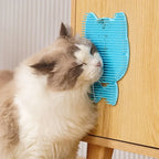 Katzenkratzbrett Haustierbürste Kamm Kunststoff-Kratzbrett Selbstbedienungs-Massageaufkleber Entfernung schwimmender Haare Bürste Haustierzubehör