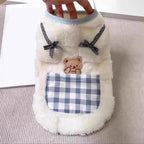 Niedliche Katzen-Hundekleidung, Winter-Plüschweste, weiches Fleece-Kätzchen-Jäckchen, warmer Welpenmantel, Bekleidung für kleine Hunde und Katzen