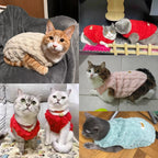 Şirin İsti Pişik Geyimləri Payız Qış Yun Sviter Kiçik Pişiklər Üçün İt Geyimləri Pişik Balası Pullover Ev Heyvanı Sfenks Milad Kostyumu