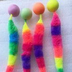 Interaktives Katzenspielzeug: Bunter, springender Ball, Haustierbedarf, Puzzle, Neckerei, Indoor-Katzenwurm, Raupe, elastisches Spielzeug