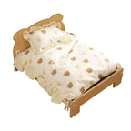Katzenbett Holz Katze und Hundebett mit Teddybär-Muster Innenmöbel für Haustiere, vom Boden bis zur Decke (20*11 Zoll), bequem, langlebig