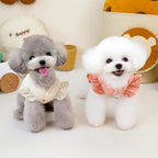 Hundekleidung Haustierkleidung Kleiner Hund Katze Warmer Mantel Herbst Winter Wasserdicht Bequem 24 Love Rüschenärmel Baumwollweste Outfit