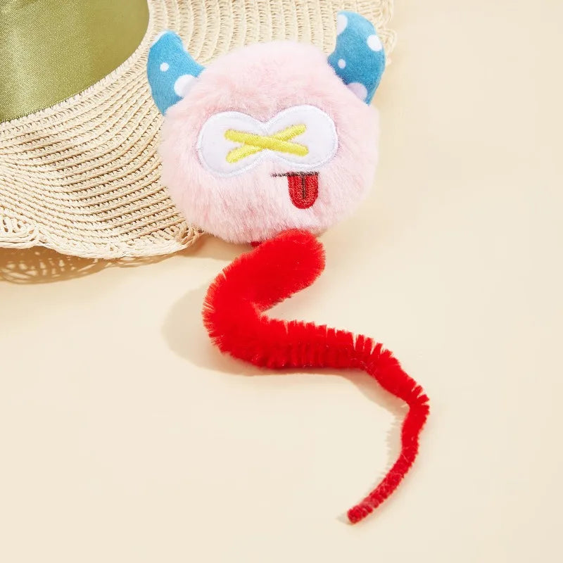 Cat Interactive Toy Plush Monster Kitten Toys Indoor Cat Worm Caterpillar Catnip Toy Cat Teeth Grinding Toy Pet Supplies