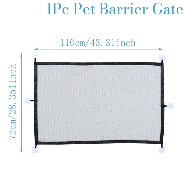 Haustier Barriere Zaun mit 6 Haken Haustier Isoliertes Netzwerk Treppen Tor Neuer faltbarer atmungsaktiver Mesh Laufstall für Hund Sicherheitszaun