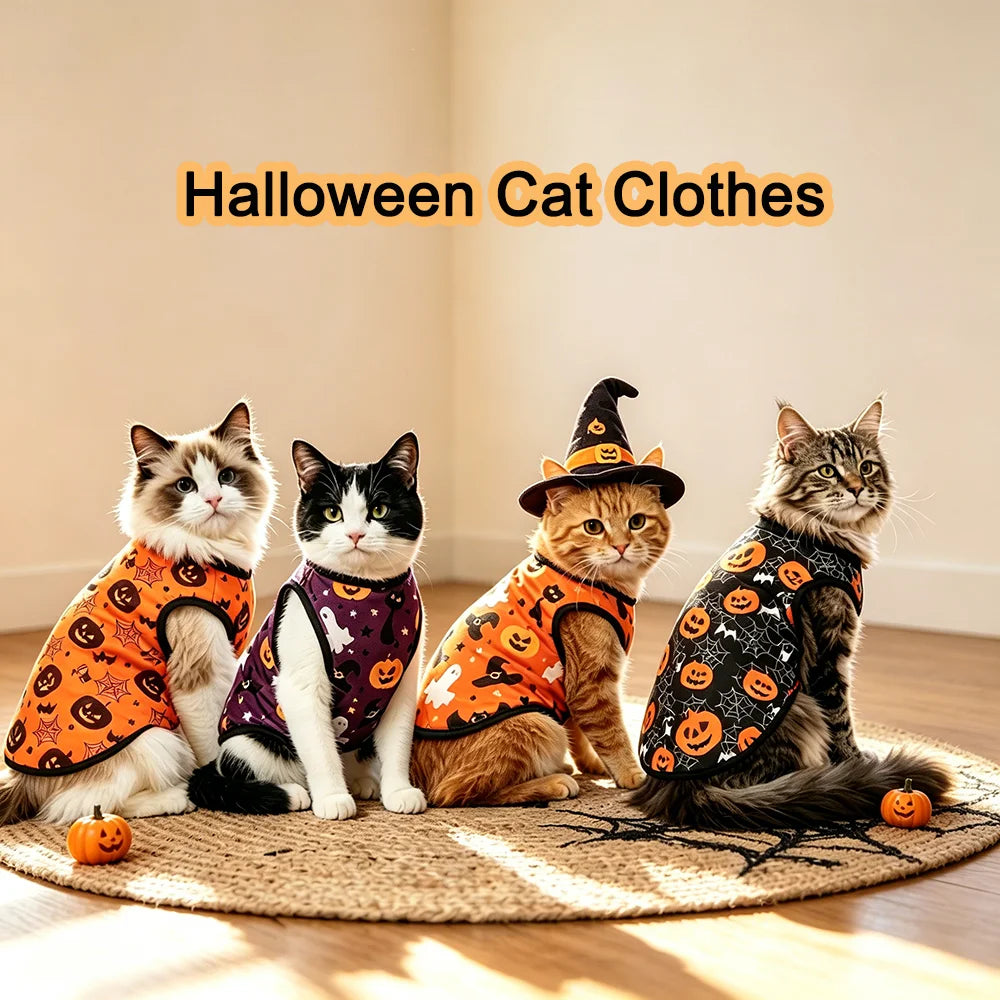 Pet Cat Clothes for Small Medium Cats Dogs Funny Party Dressed Up Cosplay Costumes Cute Kitten Clothing Maine Coon Ragdoll Cat
