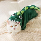 Katzen-Baumwollmantel Haustier-Dinosaurier-Kostüm Bequeme Cartoon-Haustier-Overalls Warme Hunde-Vierbeiner-Kleidung für Katzen und Hunde