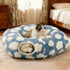 Katzentunnelbett Interaktives Spielzeug Waschbar mit Ball Tunnel Katzenbett Höhle Interaktives Spielzeug für Kätzchen Welpen Kleinen Hund Kaninchen Haustier