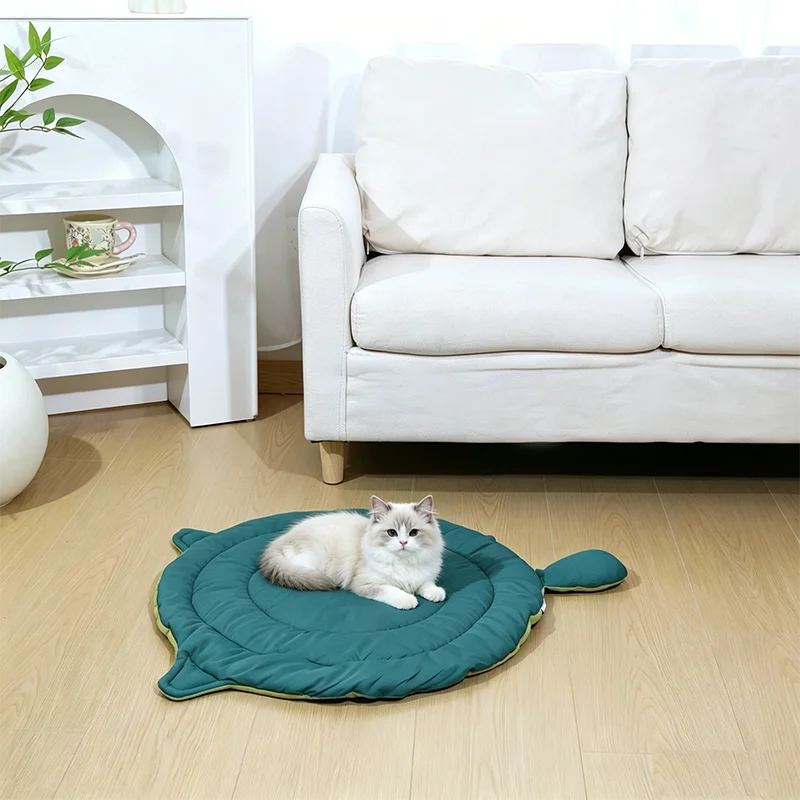 Cat Bed Mat for Sleeping, Big Face Cat Style Cat Bed Pad for All Seasons, Soft Breathable Washable Pet Cushion for Cats Dogs
