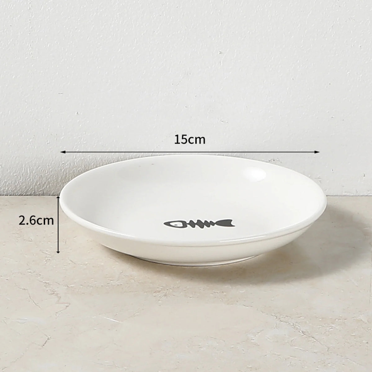 Whisker-Friendly Cat Bowl Wide Cat Wet Feeding Bowl Antitipping Ceramic Food Bowl with Stand for Kitten Puppy Food Water Feeding