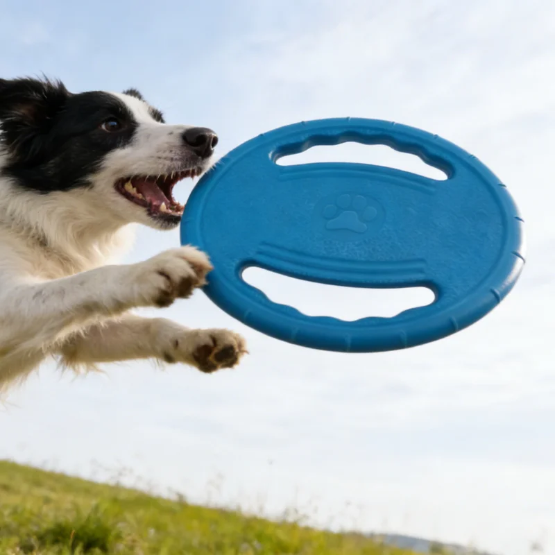Hunde EVA Flugscheibe Zahn Kaubare Spielzeug Trainierbar Unzerstörbar Haustierbedarf Spielzeuge Groß Sicher Klein Hund Gelenk Robust Spielzeug Widerstandsfähig