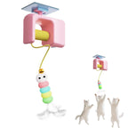 Popular new interactive electric cat toys with hanging doors automatic cat ball toys self play funny cat toys