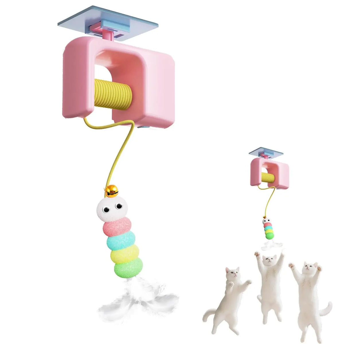 Popular new interactive electric cat toys with hanging doors automatic cat ball toys self play funny cat toys