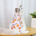 Druck Katzensterilisationsanzug Anti-Leck-OP Nach Genesung Haustierpflege Atmungsaktive Kleidung Frühling Sommer Katzenkleidung Neu