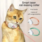 Neues automatisches Katzen-Laser-Spielzeug, elektrisches Haustierzubehör, Katzen-Laser-Halsband mit LED-Licht, LED-Katzenhalsband für Katzenzubehör
