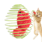 Cat Spiral Toy Interactive Fun Colorful Stretchable Spring Indoor Cat Toys for Home Outdoor Play Training Exercise Mental