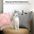 6Pcs/set Katzenfederstab Interaktive Katzenfeder Ersatzteile Katzenzubehör für Hauskatzen Kätzchen Training