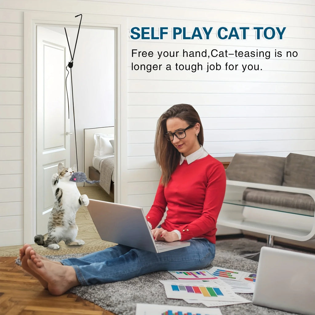 Katzenspielzeug zum Aufhängen an der Tür zum Stressabbau, für das Wohnzimmer, hängendes Kätzchen