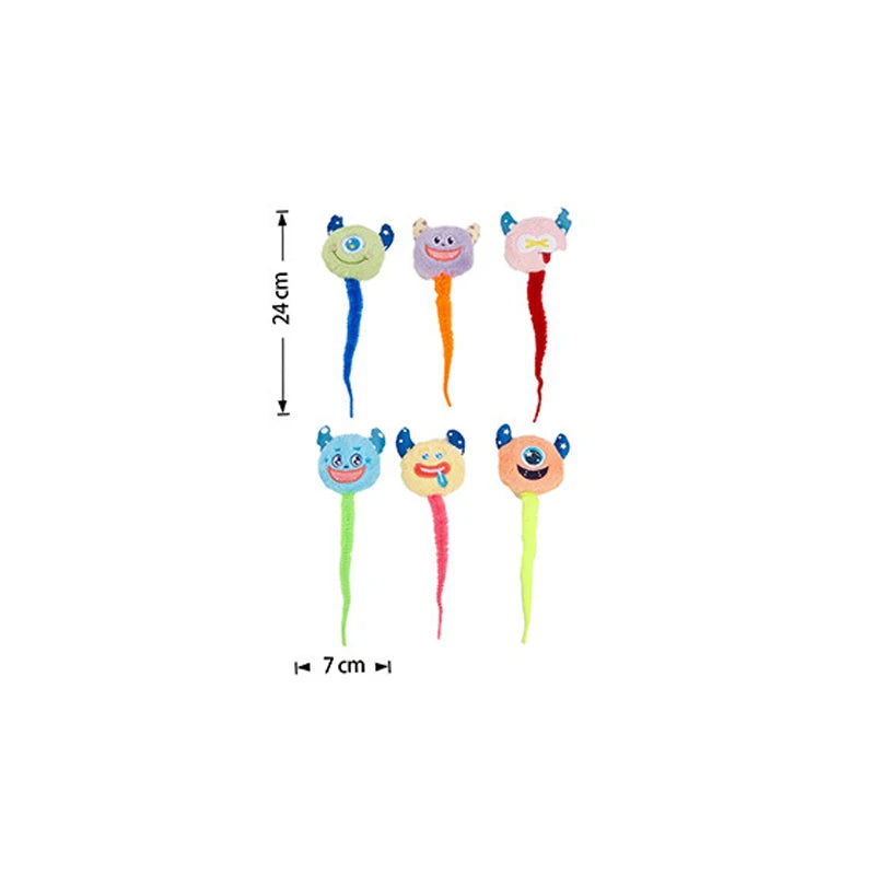 Cat Interactive Toy Plush Monster Kitten Toys Indoor Cat Worm Caterpillar Catnip Toy Cat Teeth Grinding Toy Pet Supplies