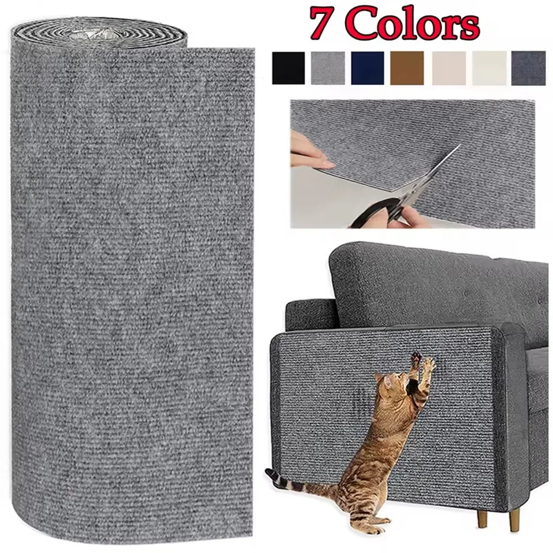 7 Farben Katzenkratzbaum Sofa Protektor Kratzpolster Schutz Zuschneidbar Selbstklebender Teppich DIY Kratzmatte