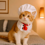 Pet Accessoires Niedliche Haustier Kochmütze Verstellbare Stilvolle Kochmütze Set Bequeme Katze Cosplay Hut Haustier Events