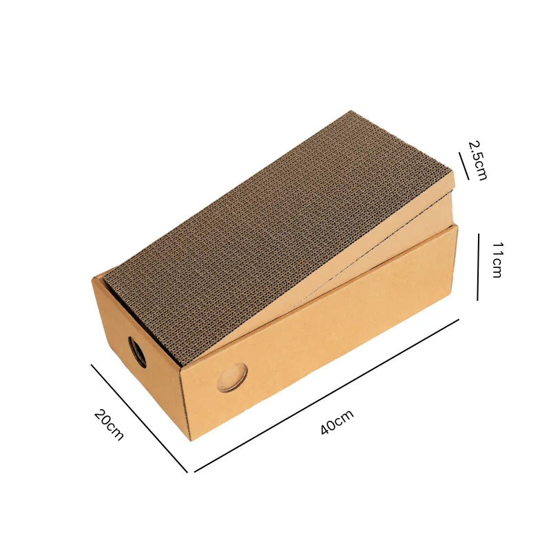 4 Pack 1 Cat Scratching Post Cardboard Box for Indoor Cats, Cat Scratching Mat Cardboard Box for Indoor Cats and Kittens