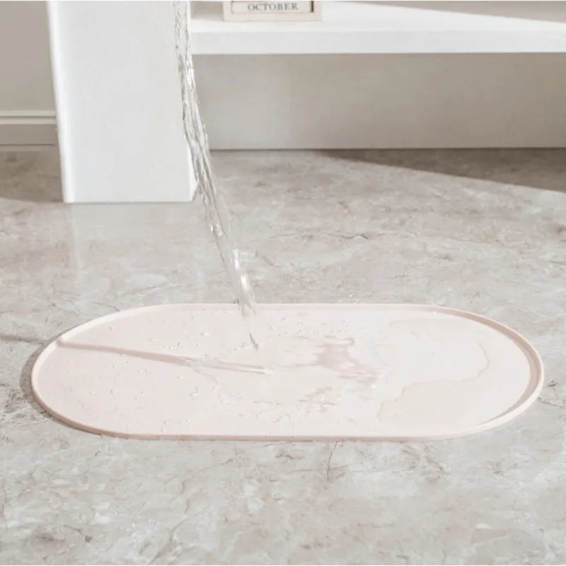 Cat Feeding Mat with Non-Slip Waterproof Design Pet Food Mat Compatible with Cat/Dog Bowls Multipet Households Dog Owners