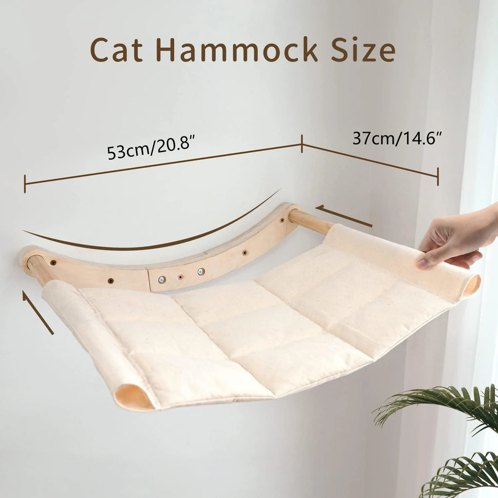 Katzen-Hängemattenbett zur Wandmontage, kletternd, für Katzen, Kätzchen, Bett, Möbel, stabiles Regal, Sitzstangen, Katzenhaus zum Schlafen, Spielen, Zubehör