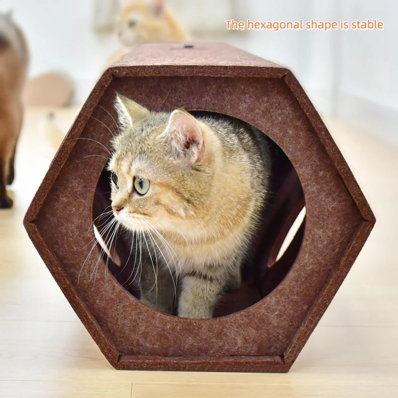 Pet Cat Tunnel Tube Toys Foldable Tunnels for Indoor Cats Kitten Play Tube