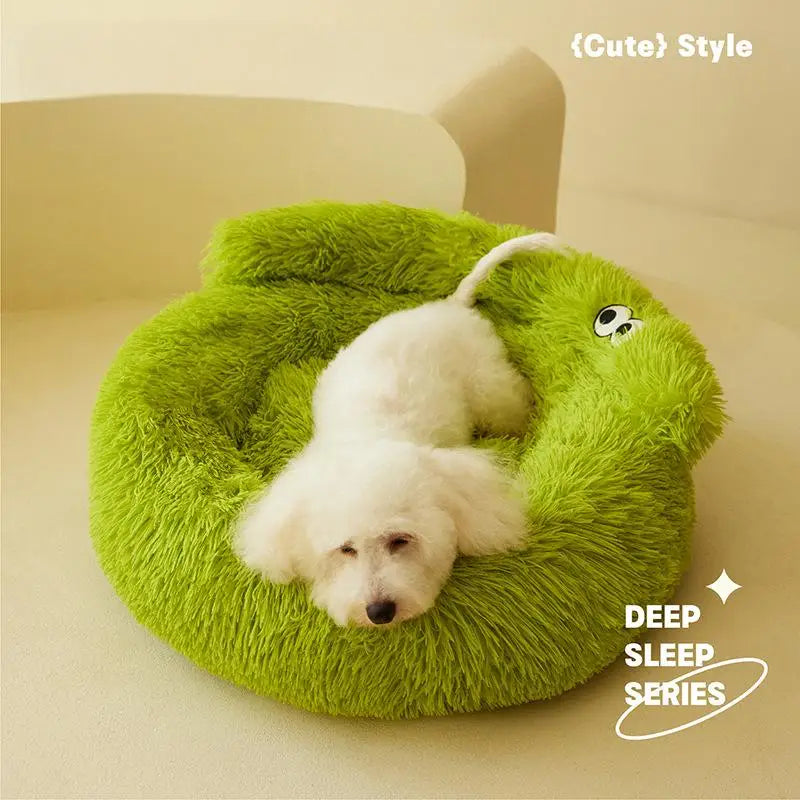 Super Katzenbett Warmer Schlaf Katzenkorb Weicher Langer Plüsch Bestes Haustier Hundebett für Hunde Korb Kissen Katzenbett Katzenmatte Tiere Schlafend
