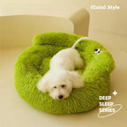 Super Katzenbett Warmer Schlaf Katzenkorb Weicher Langer Plüsch Bestes Haustier Hundebett für Hunde Korb Kissen Katzenbett Katzenmatte Tiere Schlafend