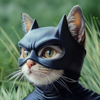Katzen-Fledermaus-Maske, tierisches Rollenspiel-Kopfstück, figurbetontes Haustierkostümzubehör, skurrile und bezaubernde Katze