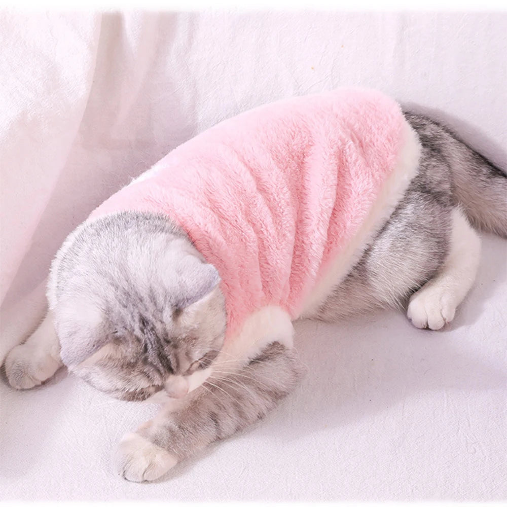 Weiche Katzenkleidung für kleine und mittelgroße Hunde Katzen Haustiere Warme Kätzchenkleidung für den Winter Kätzchen Kleine Kätzchenartikel Kleidung Westen
