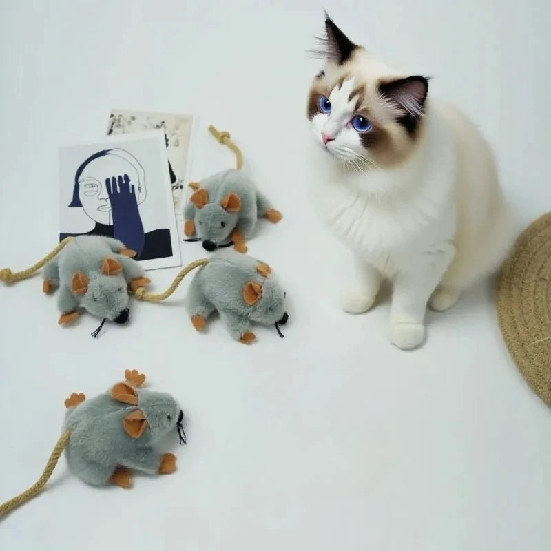 Cat Toys Cute Plush Mice Interactive Toys for Cats Pet Supplies Catnip Kitten Accessories