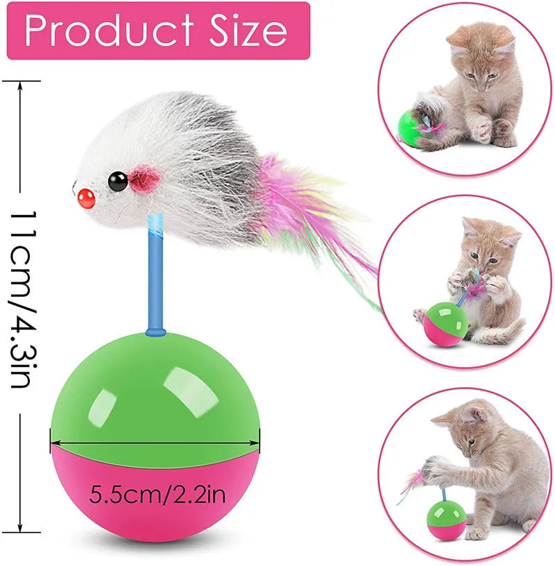 Neue Katzenspielzeuge Set Maus Wackeltier Lustige neckende Katzen und Hunde Selbstspielzeug Haustierbedarf Spielzeugset Neckende Katzenspielzeuge