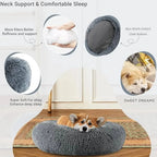 40–90 cm, 6 Größen, rundes Haustierbett für große Hunde, superweiches Katzenbett, Plüsch-Hundehütte für mittelgroße Hunde, Winter, warmes Schlafbett