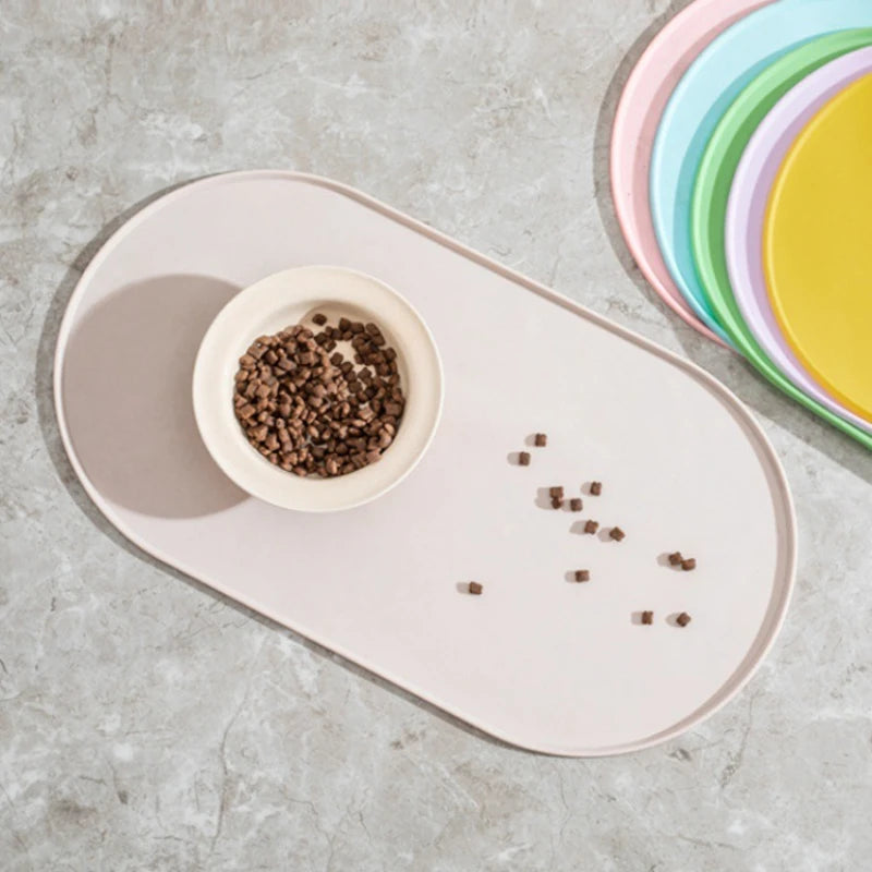 Katzenfuttermatte mit rutschfester wasserdichter Ausführung, Haustierfuttermatte, kompatibel mit Katzen-/Hundenäpfen, Mehrfachhaushalte, Hundebesitzer
