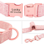 Personalisiertes Hundehalsband, verstellbar, Nylon, mit Gravur, für kleine, mittlere und große Hunde, Chihuahua, Pitbull