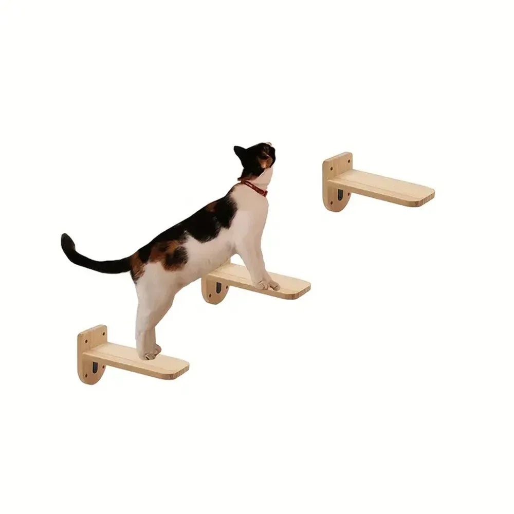 Wall-mounted Cat Climbing Frame 50cm Cat Climbing Ladder  Hammock  Activity Sisal Cat Grab Post Cat Pedal Indoor Cat House