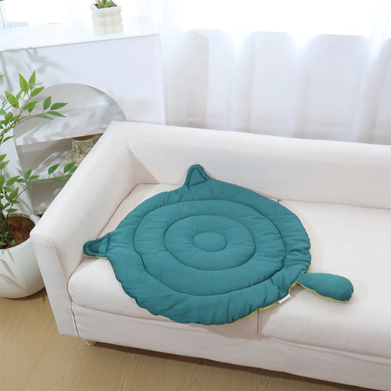 Cat Bed Mat for Sleeping, Big Face Cat Style Cat Bed Pad for All Seasons, Soft Breathable Washable Pet Cushion for Cats Dogs
