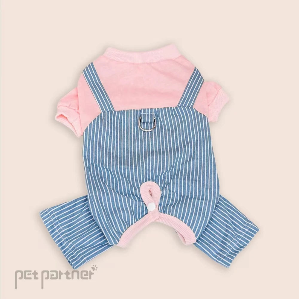 Dog Clothes All-Season Soft Stretchable Pet Shirt for Puppy Kitten  Breathable Cotton Pet Costumes  Striped Daily  Outfits