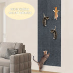 Katzenkratzmatte selbstklebend, interaktive Haustier-Katzenklettermatte, Wand-Ersatz-Kratzpolster, Möbelschutzaufkleber