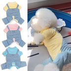 Hundekleidung Ganzjährig Weiches, dehnbares Haustier-Shirt für Welpen, Kätzchen, Atmungsaktive Baumwoll-Haustierkostüme, Gestreifte Alltagsoutfits
