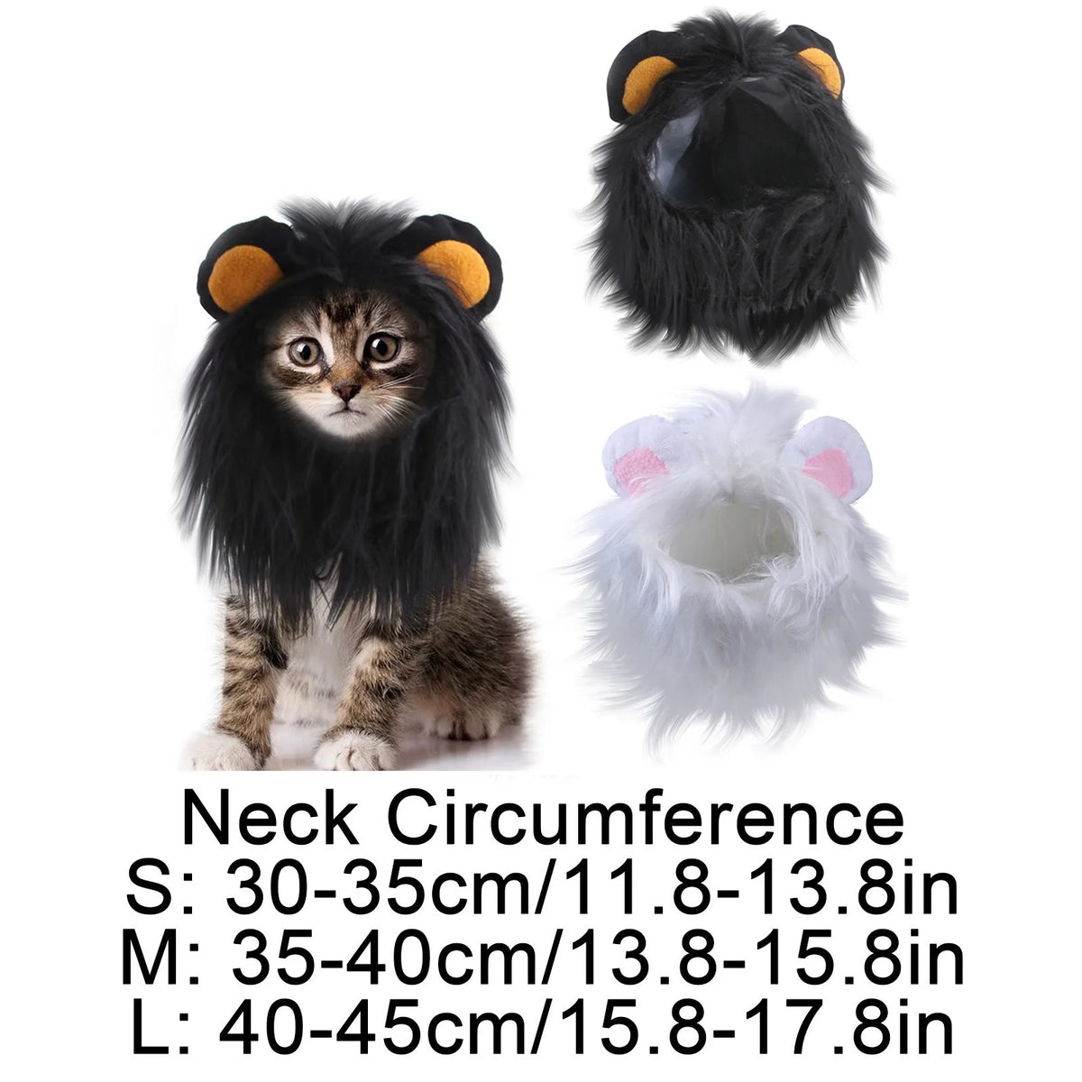 New Cute Funny Pets Clothes Cap Cute Cat Wig Lion Mane Costume Cosplay Kitten Dog Hat With Ears Fancy Party Supplies